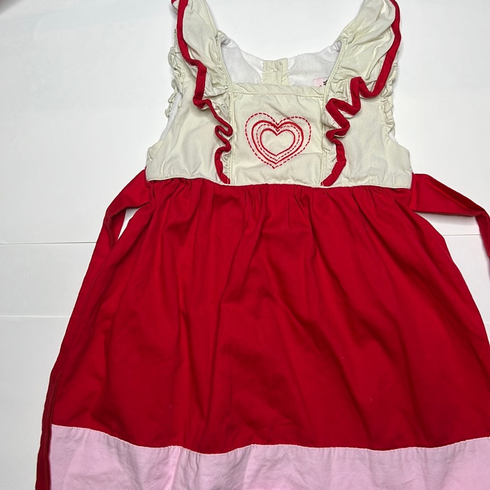 2T smock monkey valentines dress